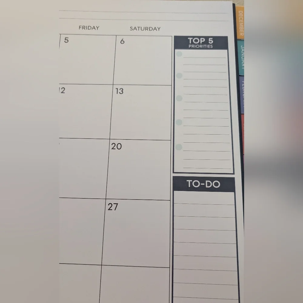 Colorful Academic Planner 2025-2026